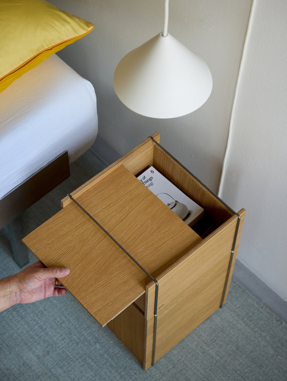 Bedside Storage by Moebe - Oak / Stainless Steel
