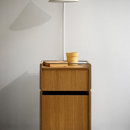 Bedside Storage by Moebe - Oak / Stainless Steel