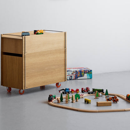 Storage Tower by Moebe - Low / Oak / Black