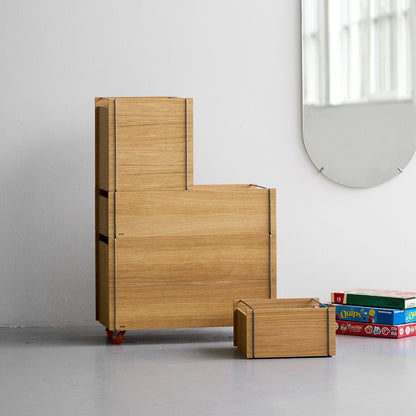 Storage Tower by Moebe - Medium / Oak / Stainless Steel