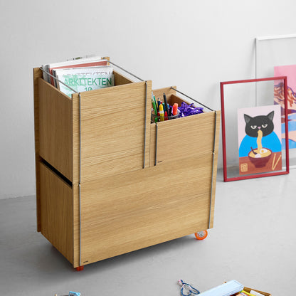Storage Tower by Moebe - Medium / Oak / Black