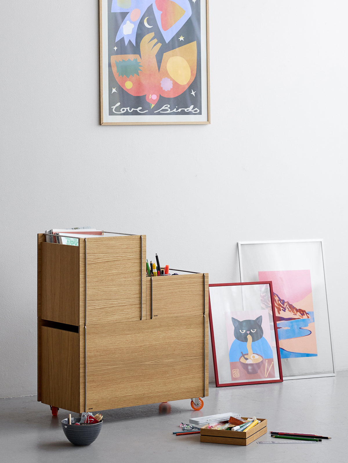 Storage Tower by Moebe - Medium / Oak / Black