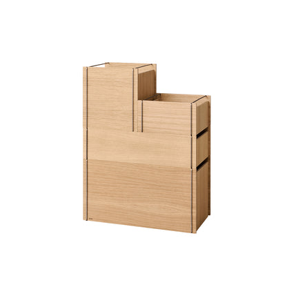 Storage Tower by Moebe - Medium / Oak / Stainless Steel