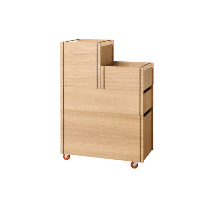 Storage Tower by Moebe - Medium / Oak / Stainless Steel