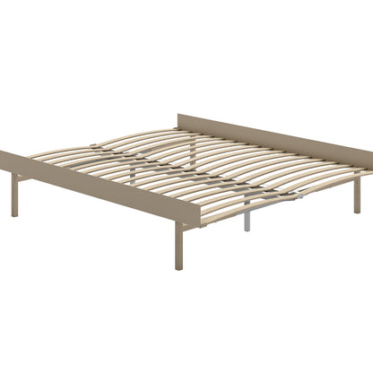 Bed 90 - 180 cm (High) by Moebe- Bed Frame / with 160cm wide Slats / Sand