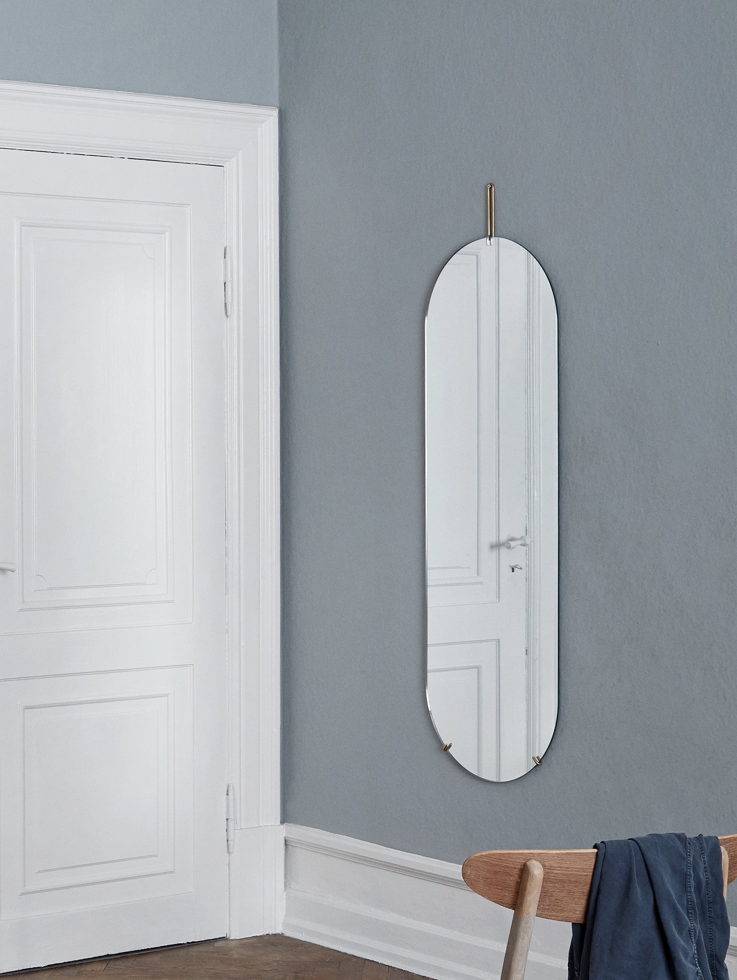 Moebe Tall Wall Mirror - Brass