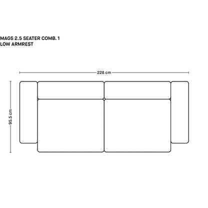 Mags 2.5 Seater Sofa (Low Armrest)