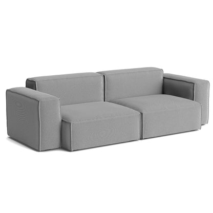 Mags Soft 2.5 Seater Sofa (Low Armrest) with Removable Cover by HAY - Combination 1 / Steelcut Trio 124