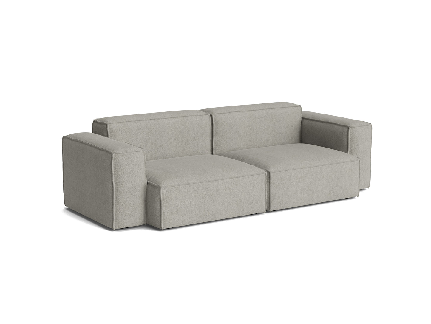 Mags Soft 2.5 Seater Sofa (Low Armrest) with Removable Cover by HAY - Combination 1 / Turf Light Grey