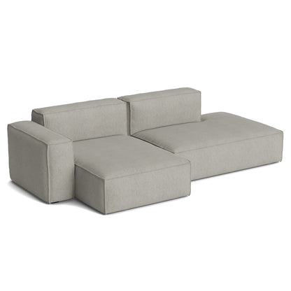 Mags Soft 2.5 Seater Sofa (Low Armrest) with Removable Cover by HAY - Combination 3 Left Armrest / Turf Light Grey 