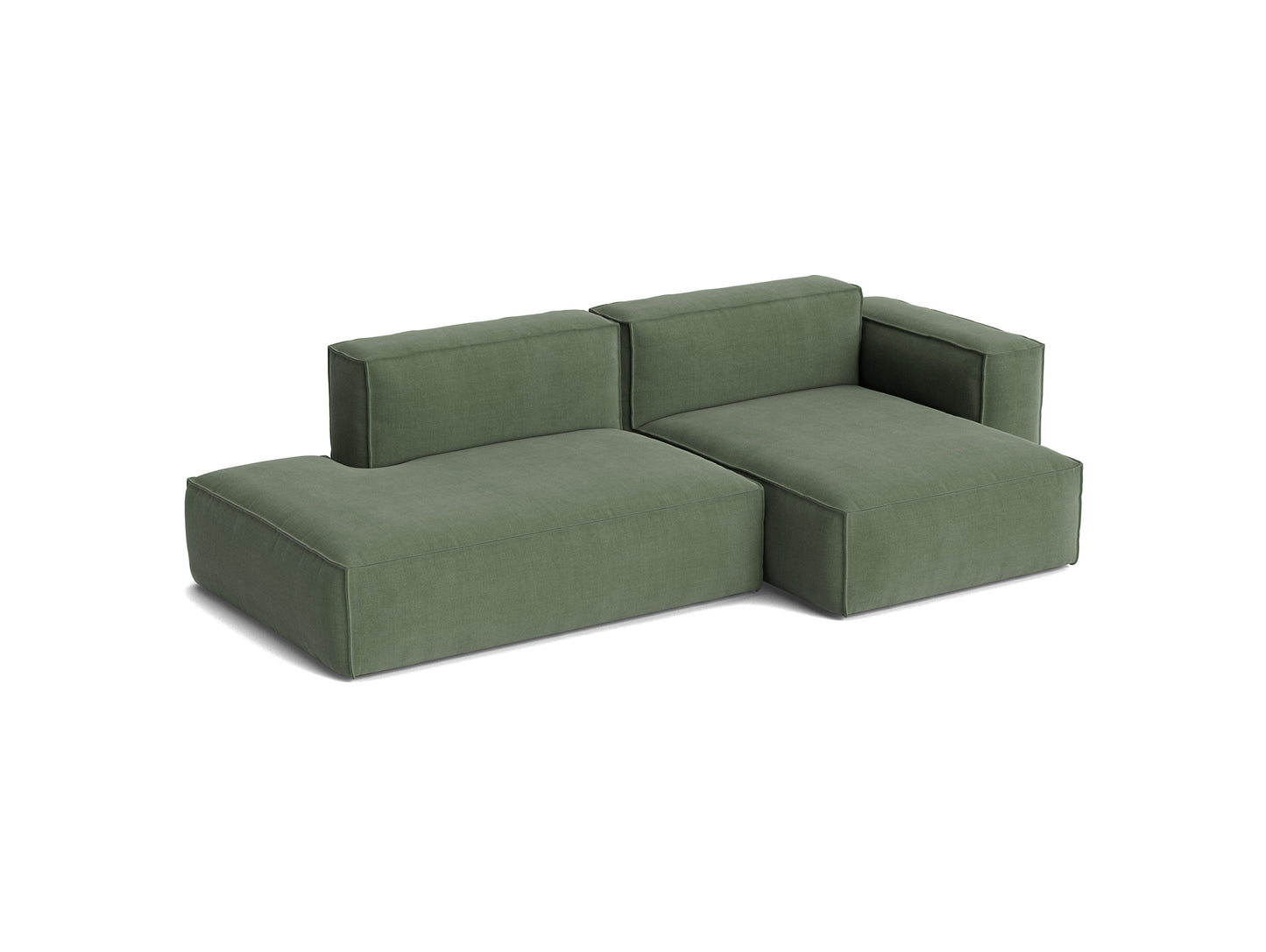 Mags Soft 2.5 Seater Sofa (Low Armrest) with Removable Cover by HAY - Combination 3 Right Armrest / Linara 100