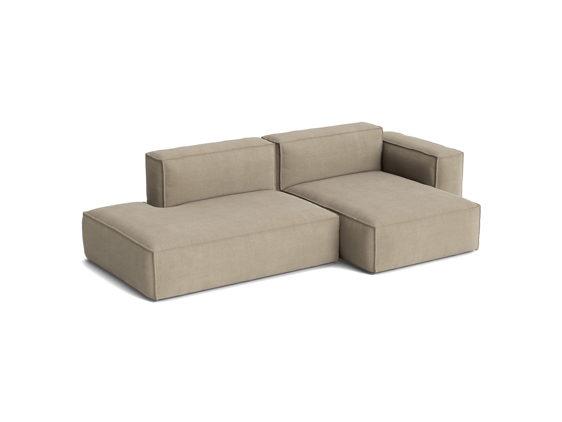 Mags Soft 2.5 Seater Sofa (Low Armrest) with Removable Cover by HAY - Combination 3 Right Armrest / Linara 216