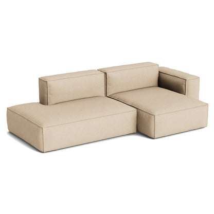 Mags Soft 2.5 Seater Sofa (Low Armrest) with Removable Cover by HAY - Combination 3 Right Armrest / Metaphor 035