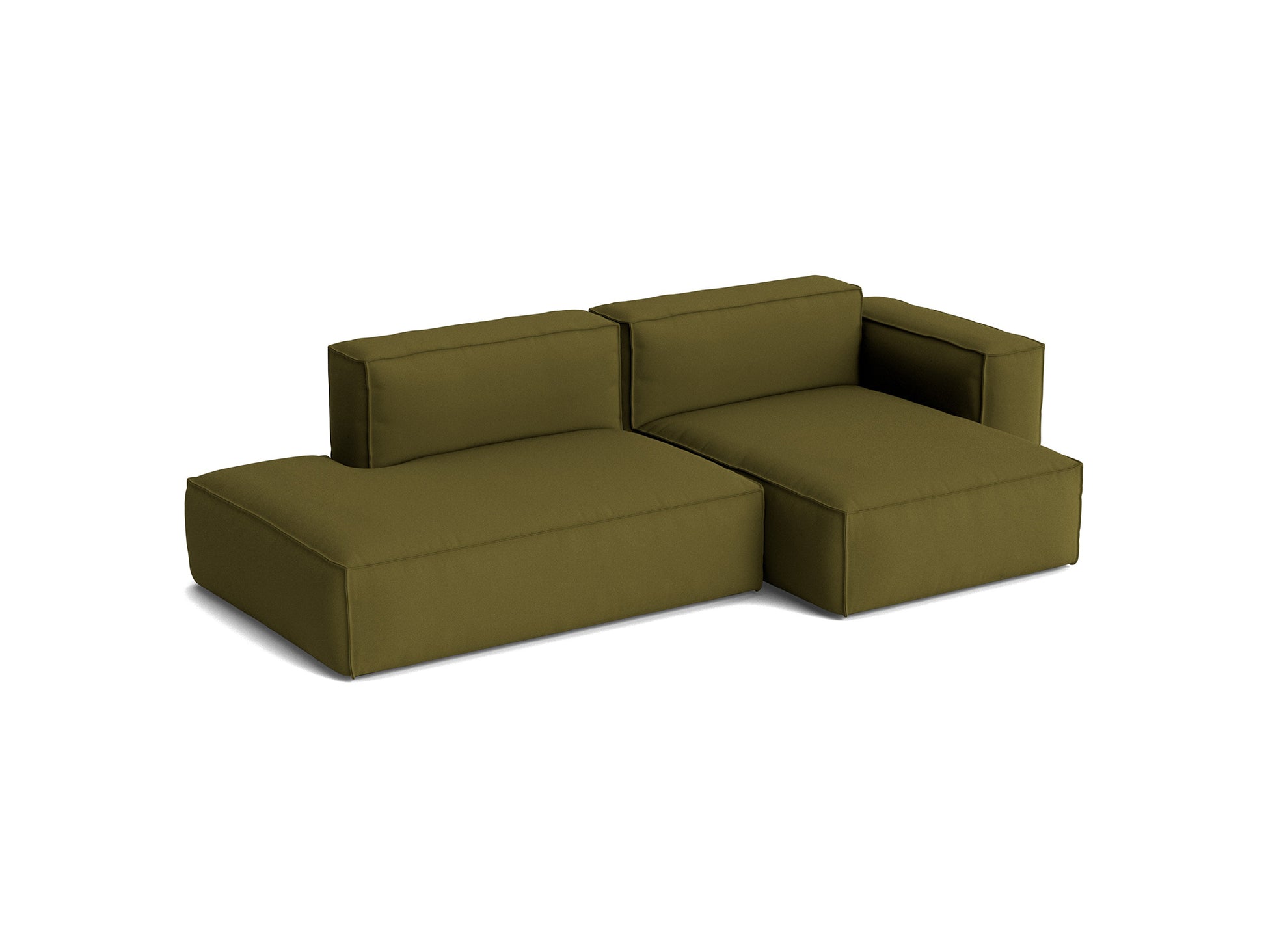 Mags Soft 2.5 Seater Sofa (Low Armrest) with Removable Cover by HAY - Combination 3 Right Armrest / Steelcut 985