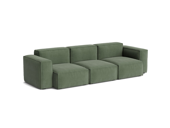 Mags Soft 3 Seater Sofa (Low Armrest) with Removable Cover by HAY - Combination 1 / Linara 100