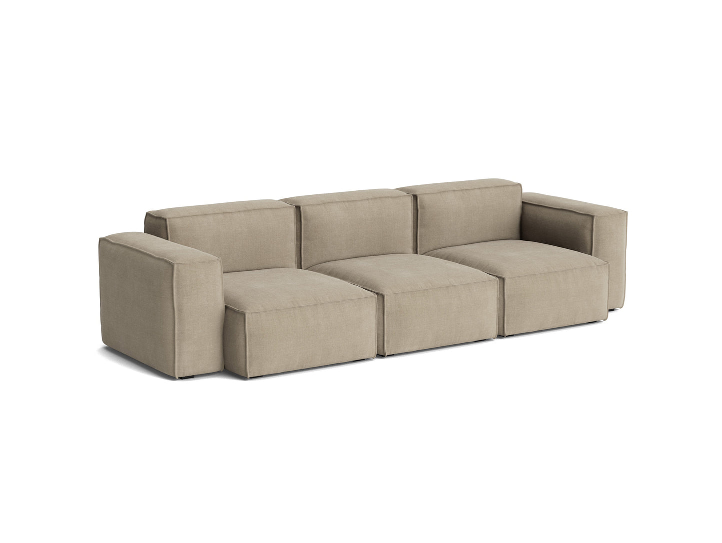 Mags Soft 3 Seater Sofa (Low Armrest) with Removable Cover by HAY - Combination 1 / Linara 216