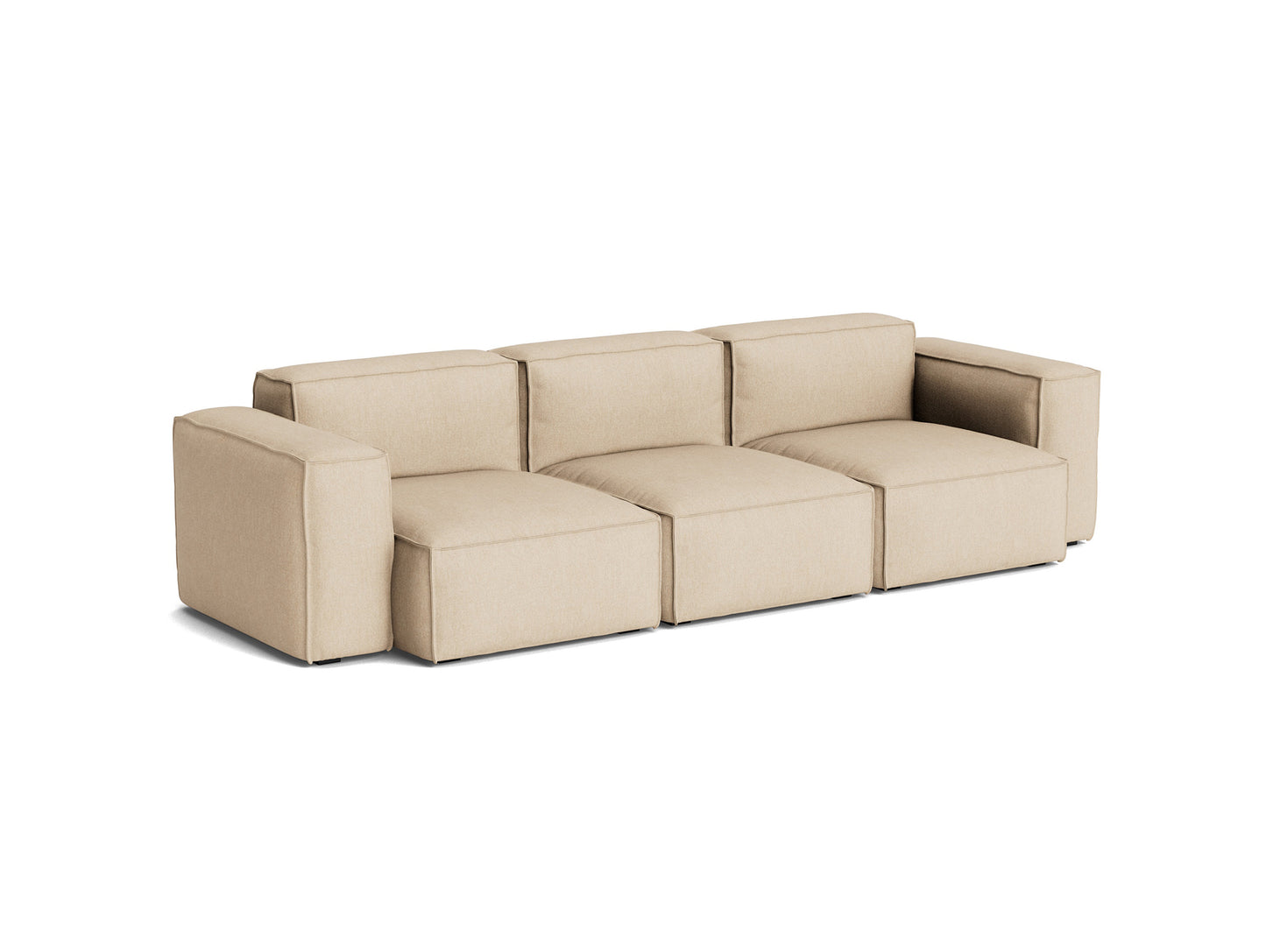 Mags Soft 3 Seater Sofa (Low Armrest) with Removable Cover by HAY - Combination 1 / Metaphor 035