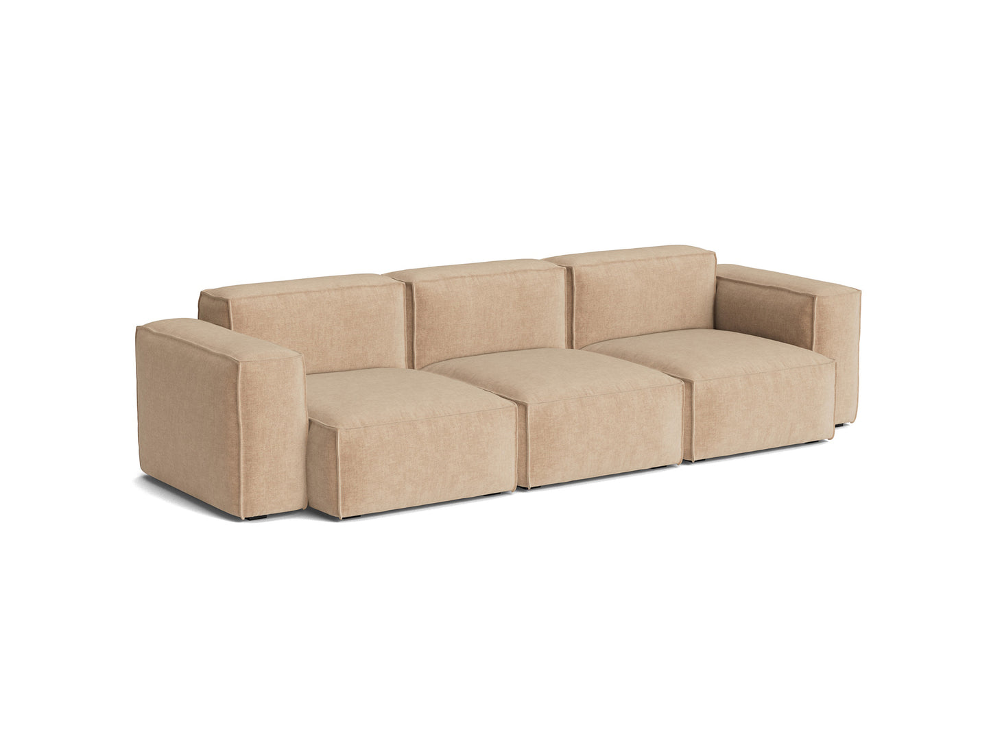 Mags Soft 3 Seater Sofa (Low Armrest) with Removable Cover by HAY - Combination 1 / Overlap 01