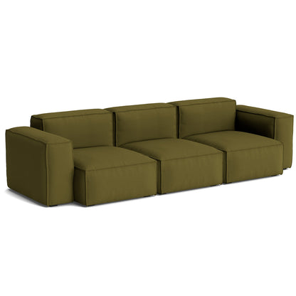 Mags Soft 3 Seater Sofa (Low Armrest) with Removable Cover by HAY - Combination 1 / Steelcut 985