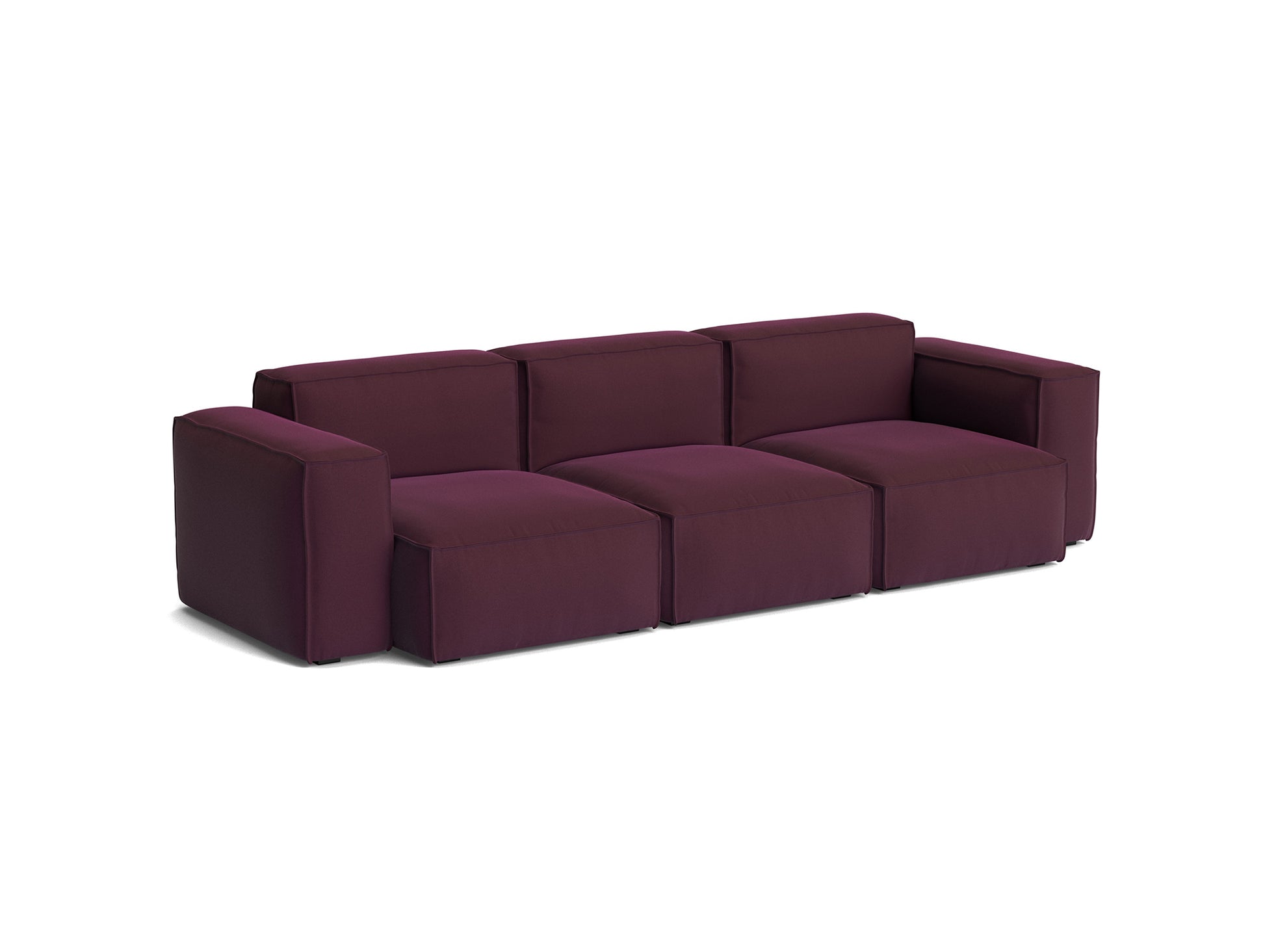 Mags Soft 3 Seater Sofa (Low Armrest) with Removable Cover by HAY - Combination 1 / Story 014