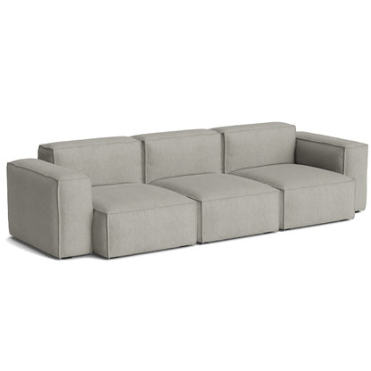 Mags Soft 3 Seater Sofa (Low Armrest) with Removable Cover by HAY - Combination 1 / Turf Light Grey