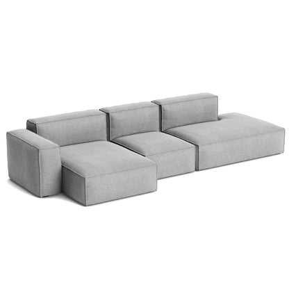 Mags Soft 3 Seater Sofa (Low Armrest) with Removable Cover by HAY - Combination 4 Left / Hallingdal 65 130