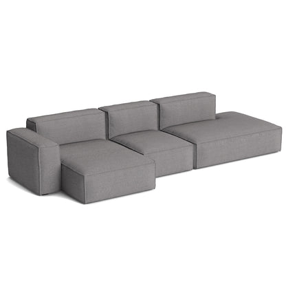 Mags Soft 3 Seater Sofa (Low Armrest) with Removable Cover by HAY - Combination 4 Left / Hallingdal 65 166