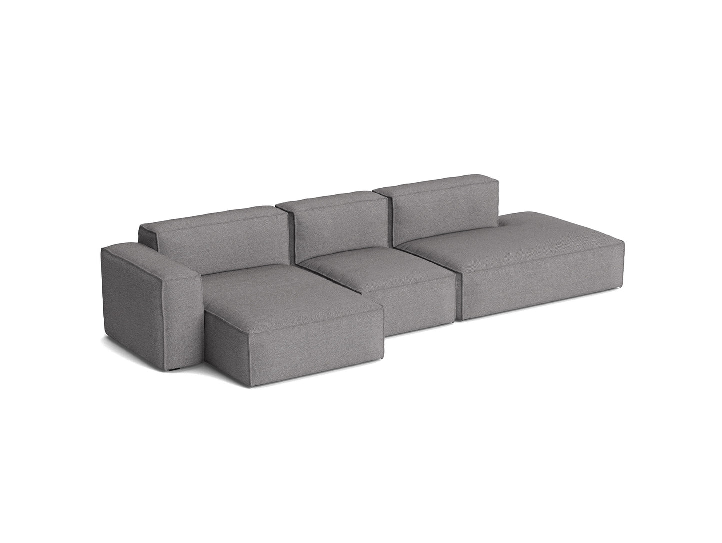Mags Soft 3 Seater Sofa (Low Armrest) with Removable Cover by HAY - Combination 4 Left / Hallingdal 65 166