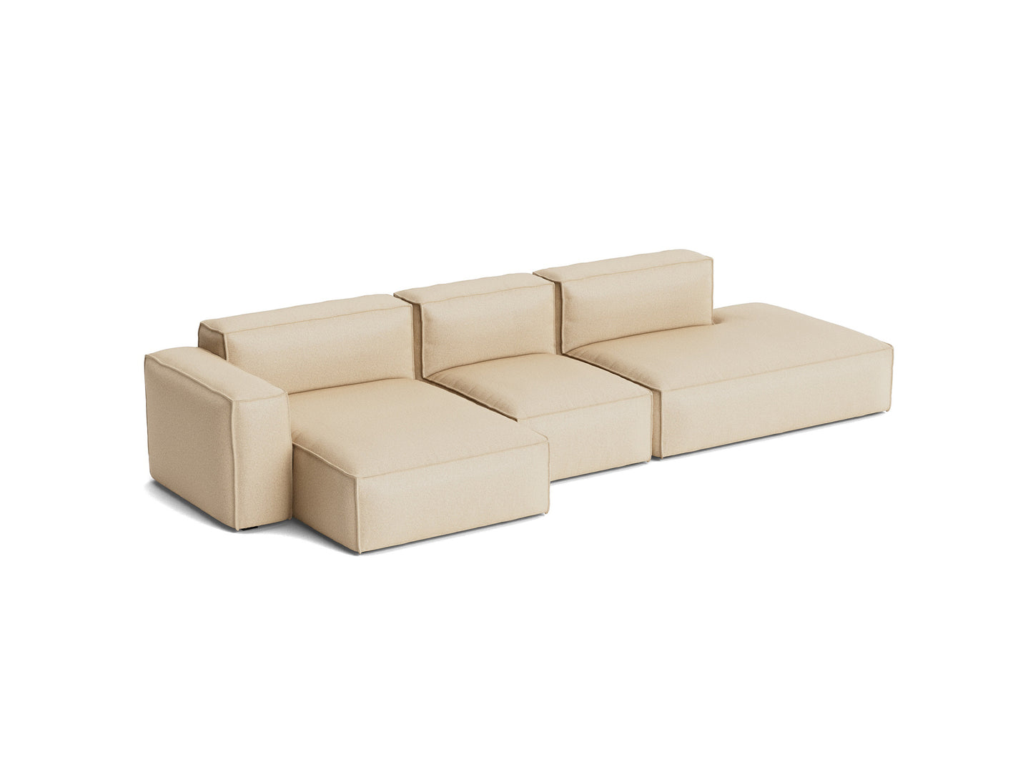Mags Soft 3 Seater Sofa (Low Armrest) with Removable Cover by HAY - Combination 4 Left / Hallingdal 65 220