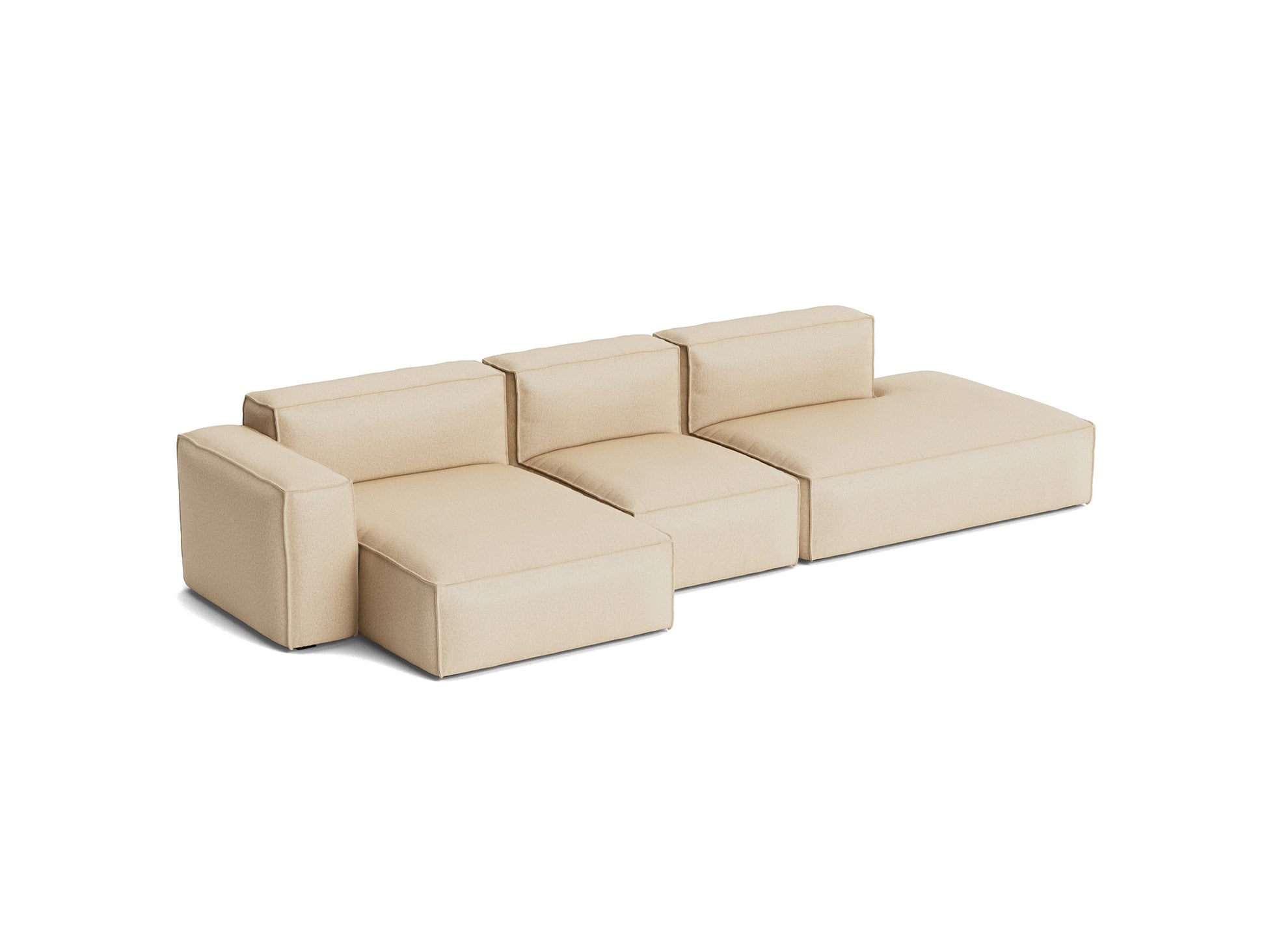 Mags Soft 3 Seater Sofa (Low Armrest) with Removable Cover by HAY - Combination 4 Left / Hallingdal 65 220