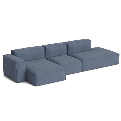 Mags Soft 3 Seater Sofa (Low Armrest) with Removable Cover by HAY - Combination 4 Left / Linara 198