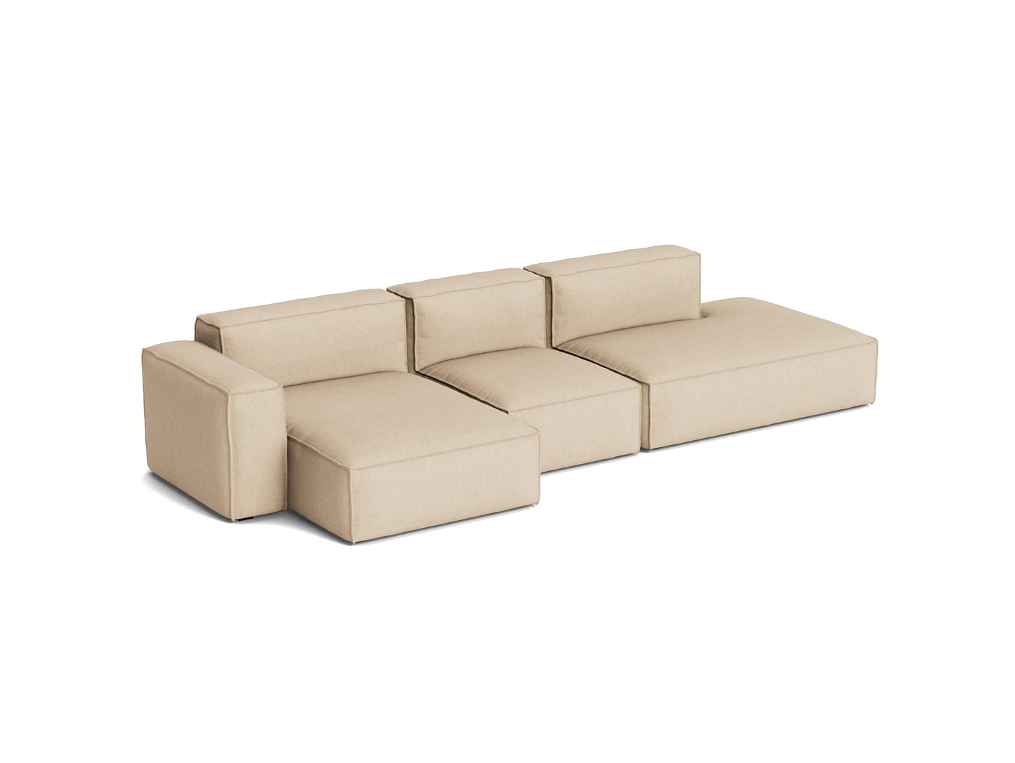 Mags Soft 3 Seater Sofa (Low Armrest) with Removable Cover by HAY - Combination 4 Left / Metaphor 035
