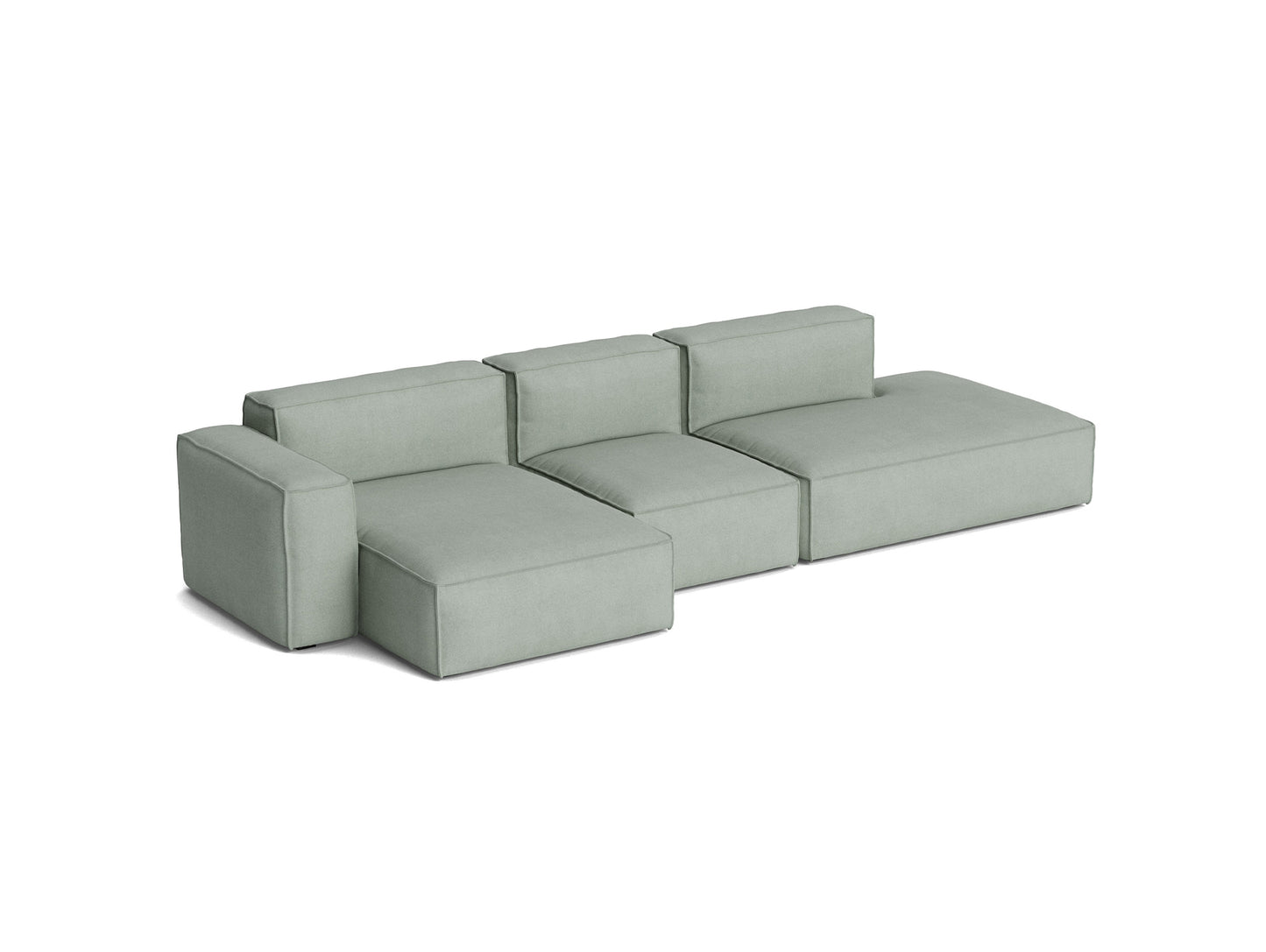 Mags Soft 3 Seater Sofa (Low Armrest) with Removable Cover by HAY - Combination 4 Left / Osumi 06