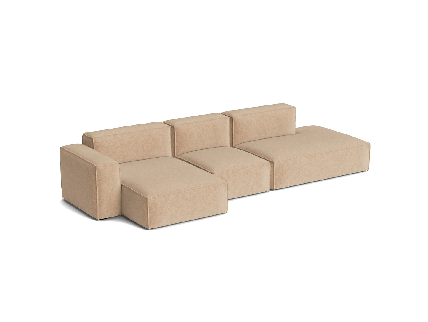 Mags Soft 3 Seater Sofa (Low Armrest) with Removable Cover by HAY - Combination 4 Left / Overlap 01