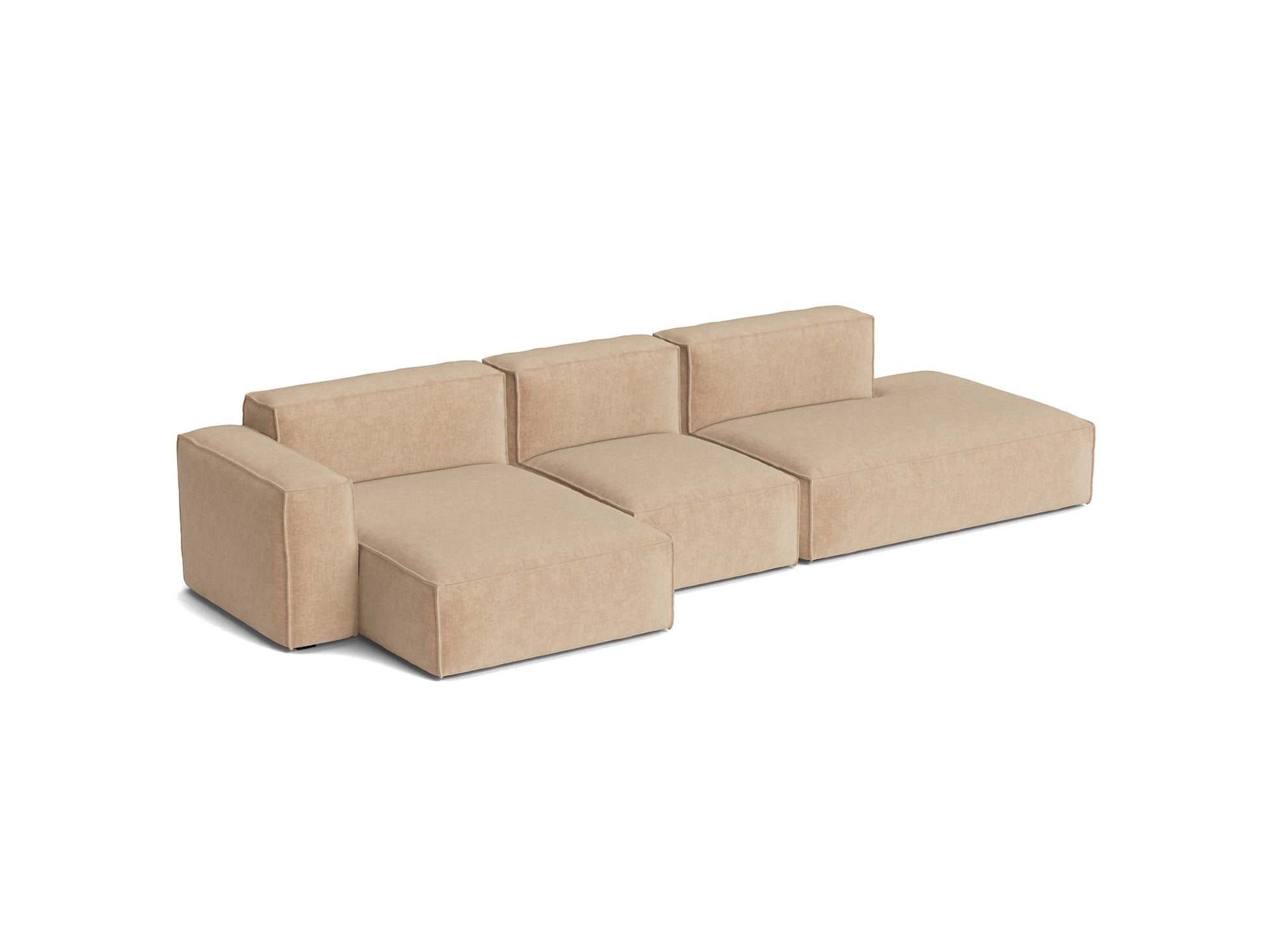 Mags Soft 3 Seater Sofa (Low Armrest) with Removable Cover by HAY - Combination 4 Left / Overlap 01