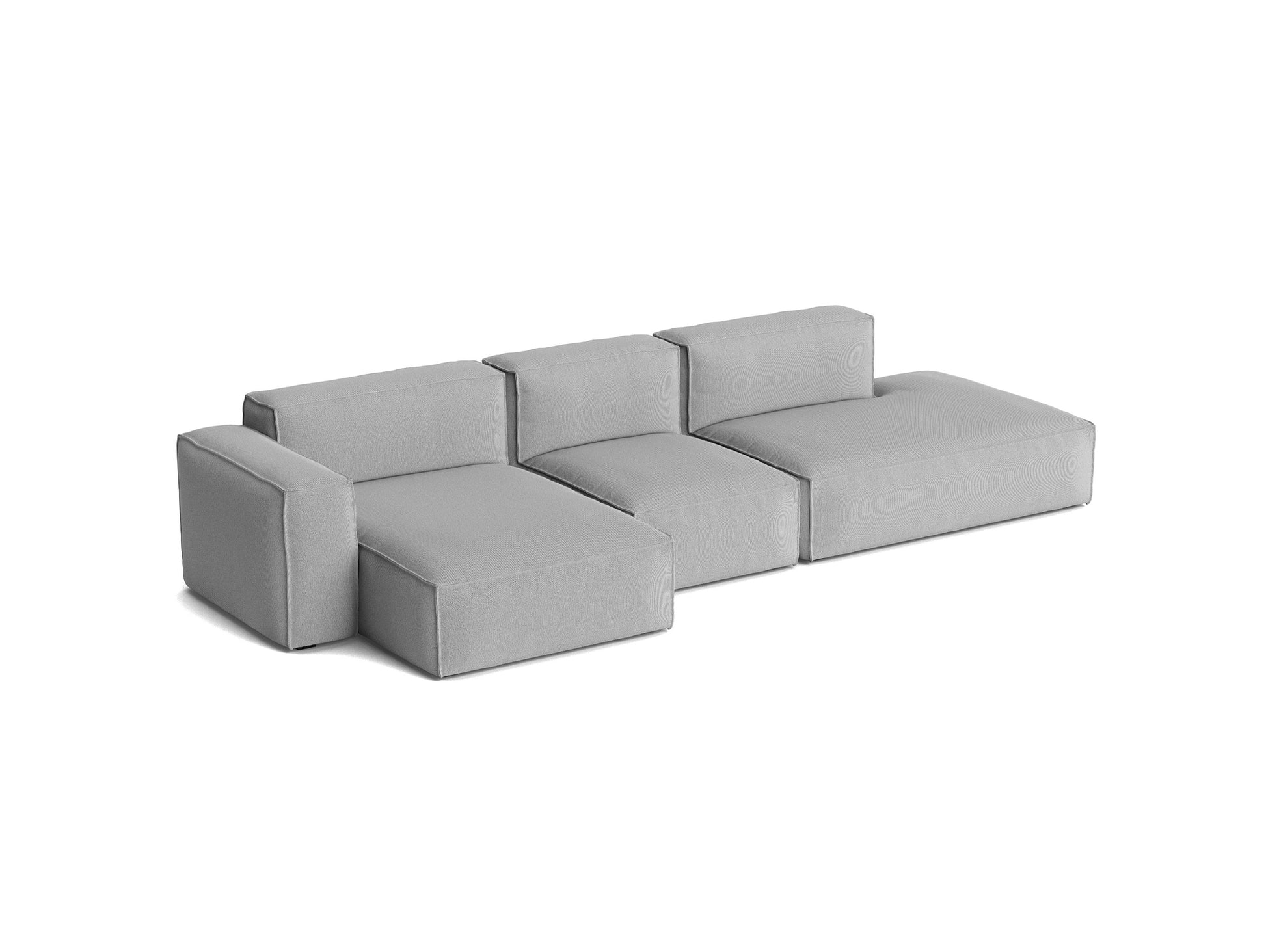 Mags Soft 3 Seater Sofa (Low Armrest) with Removable Cover by HAY - Combination 4 Left / Steelcut Trio 124