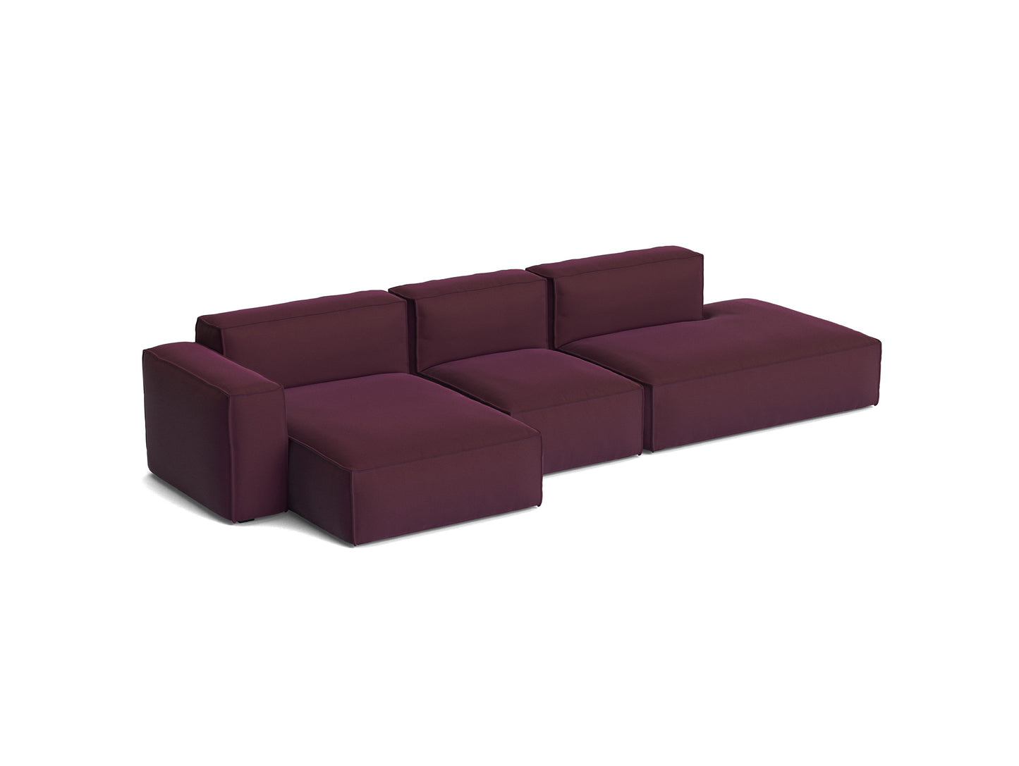 Mags Soft 3 Seater Sofa (Low Armrest) with Removable Cover by HAY - Combination 4 Left / Story 014