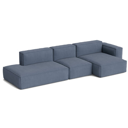 Mags Soft 3 Seater Sofa (Low Armrest) with Removable Cover by HAY - Combination 4 Right / Linara 198