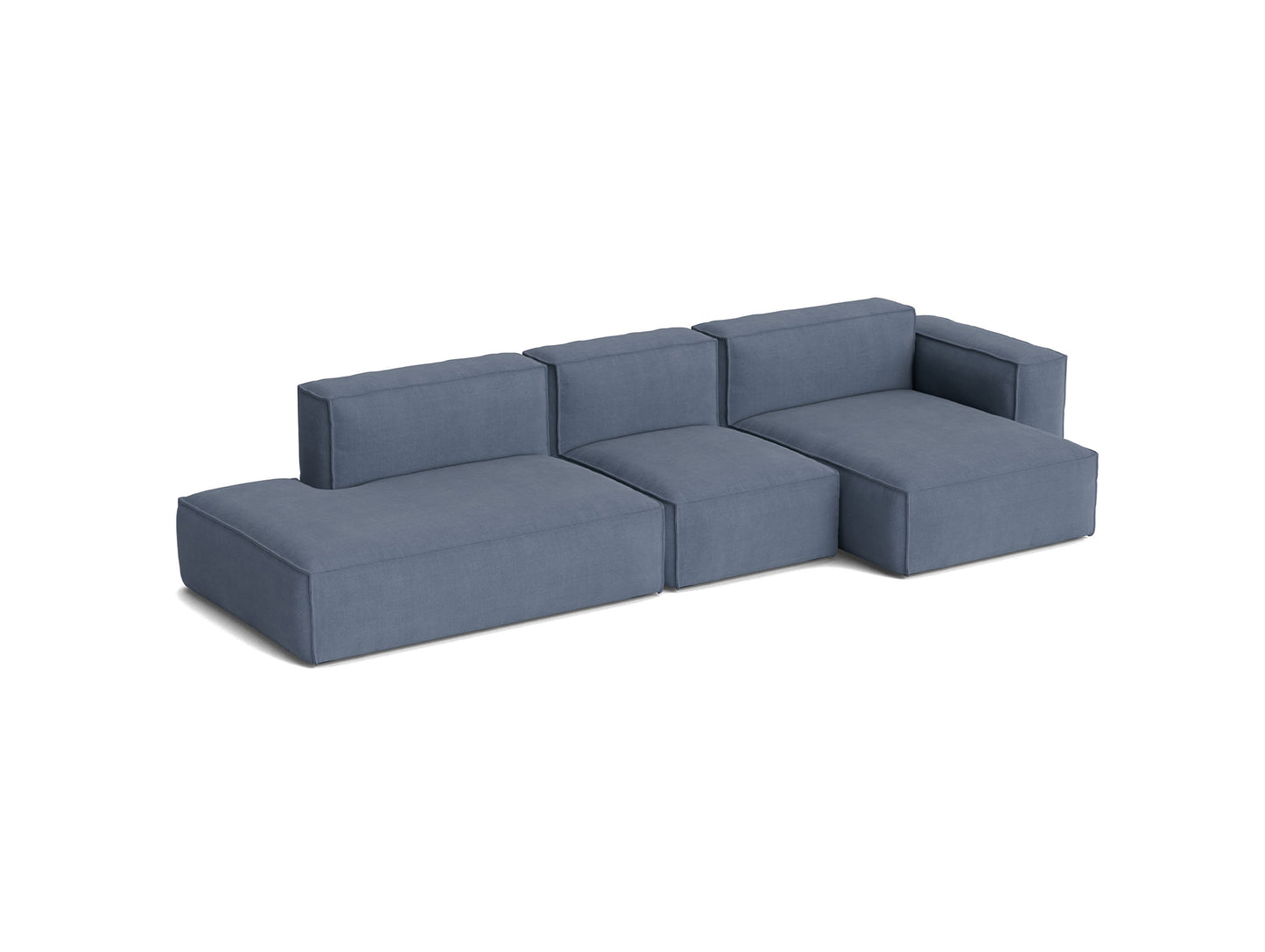 Mags Soft 3 Seater Sofa (Low Armrest) with Removable Cover by HAY - Combination 4 Right / Linara 198