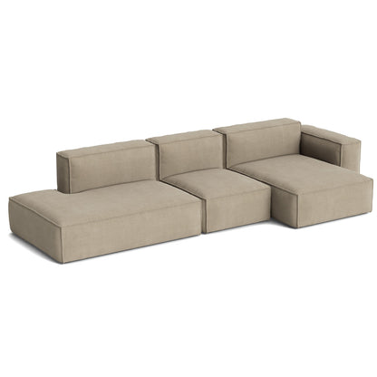Mags Soft 3 Seater Sofa (Low Armrest) with Removable Cover by HAY - Combination 4 Right / Linara 216