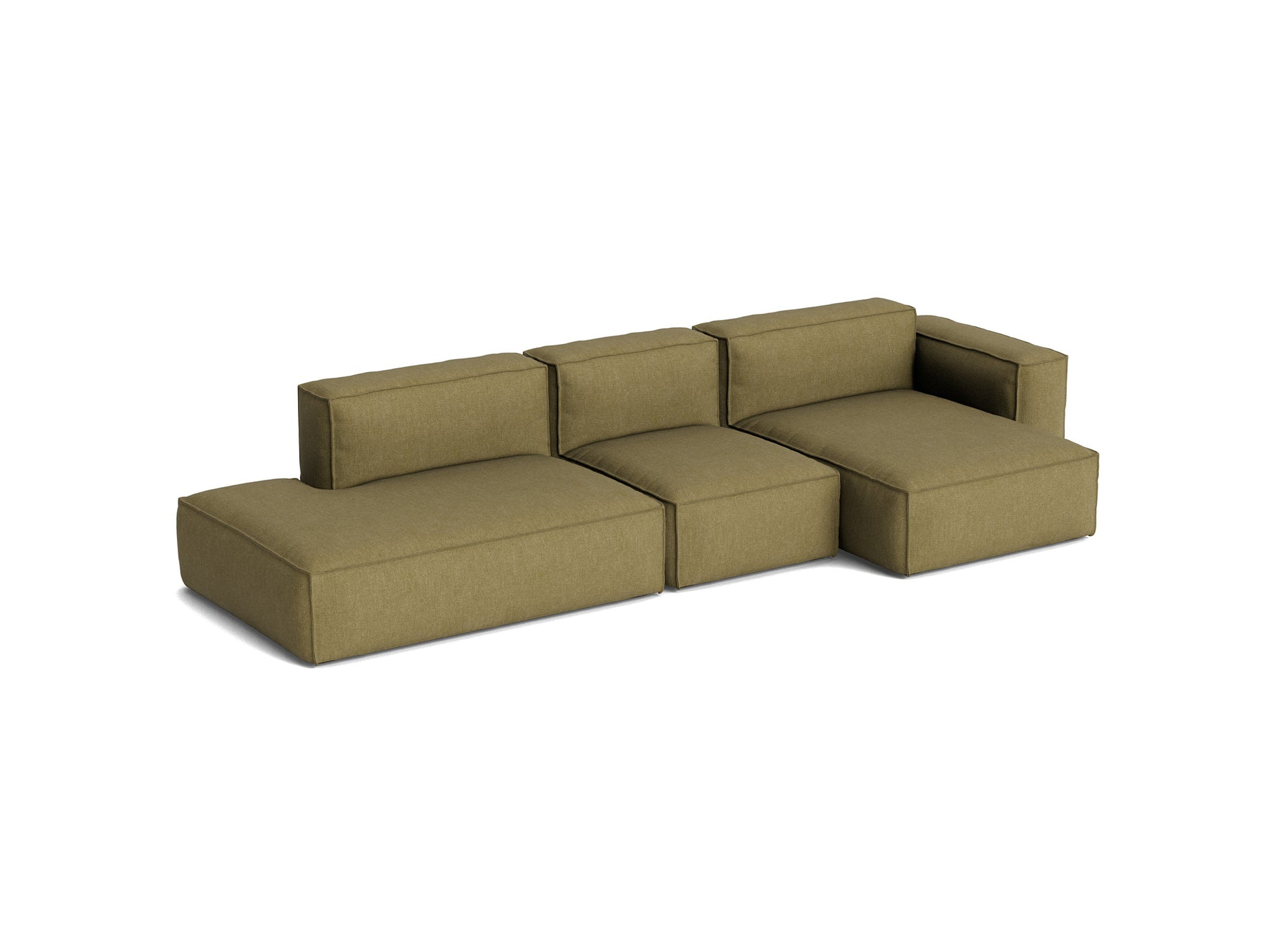 Mags Soft 3 Seater Sofa (Low Armrest) with Removable Cover by HAY - Combination 4 Right / Metaphor 026