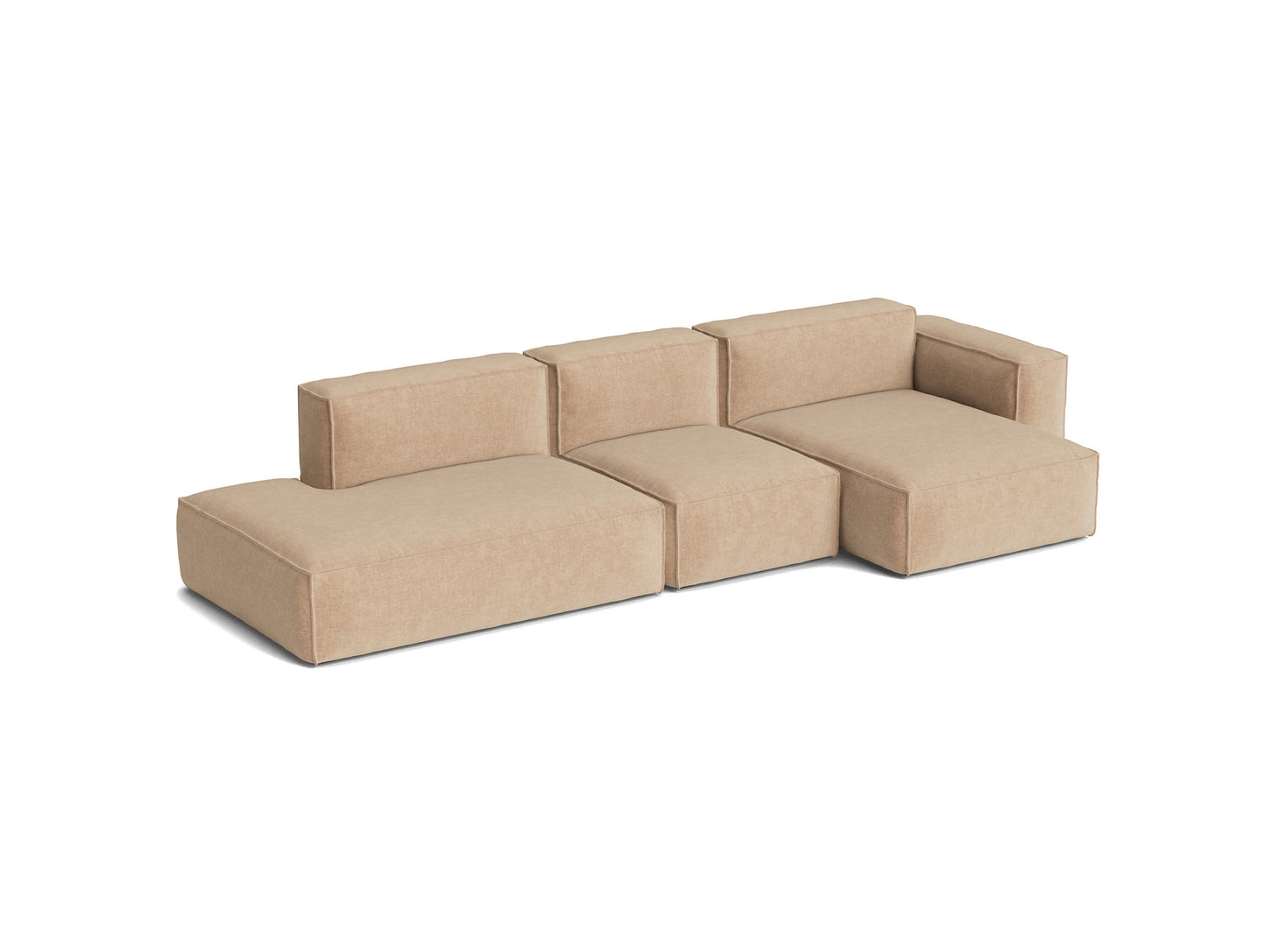 Mags Soft 3 Seater Sofa (Low Armrest) with Removable Cover by HAY - Combination 4 Right / Overlap 01