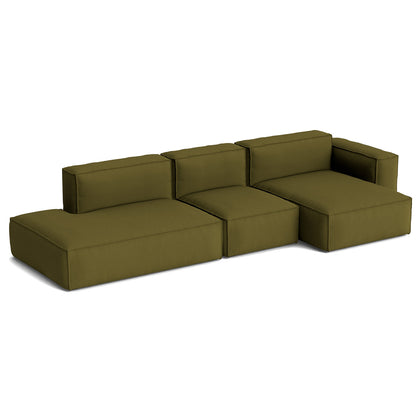 Mags Soft 3 Seater Sofa (Low Armrest) with Removable Cover by HAY - Combination 4 Right / Steelcu 985