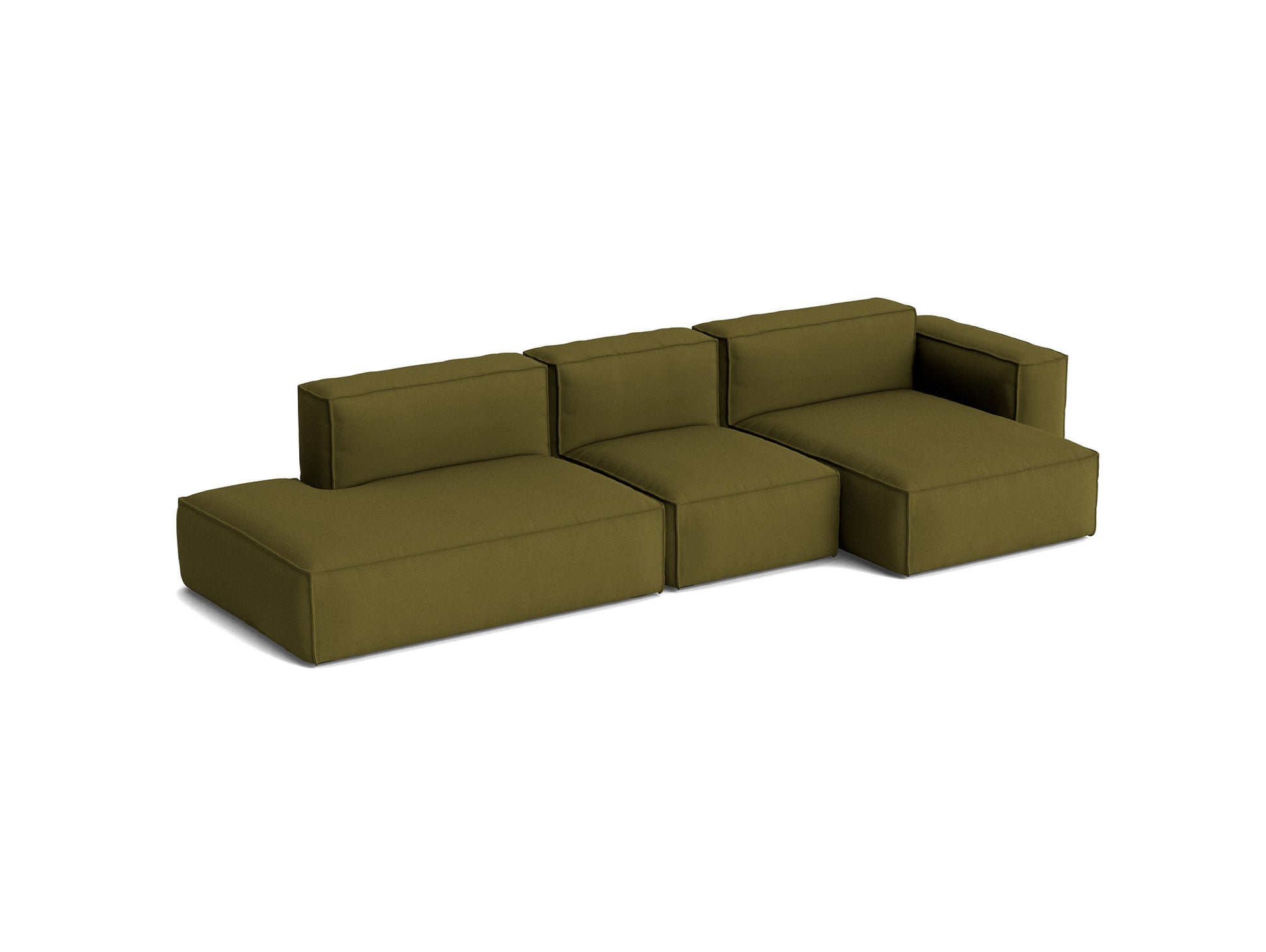 Mags Soft 3 Seater Sofa (Low Armrest) with Removable Cover by HAY - Combination 4 Right / Steelcu 985
