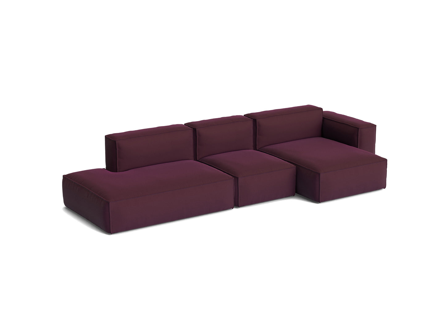 Mags Soft 3 Seater Sofa (Low Armrest) with Removable Cover by HAY - Combination 4 Right / Story  014