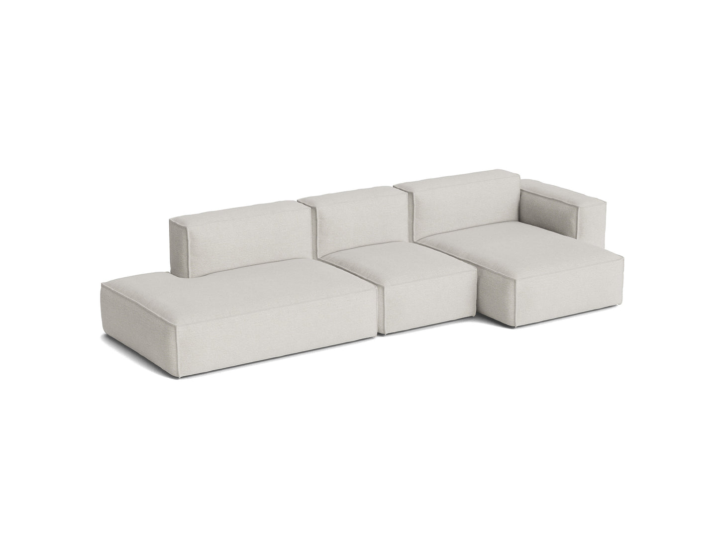 Mags Soft 3 Seater Sofa (Low Armrest) with Removable Cover by HAY - Combination 4 Right / Story 102