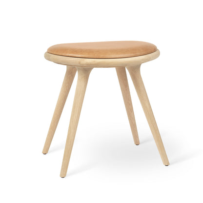 Mater Low Stool - Soaped Oak Base / Pista Sand Camo Leather Seat