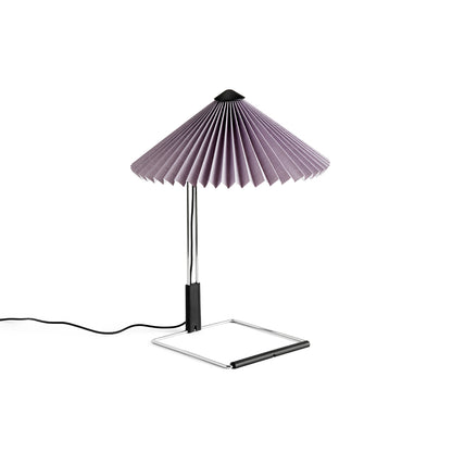 Matin Table Lamp - Mirror Plated Steel Base / Lavender Shade by HAY