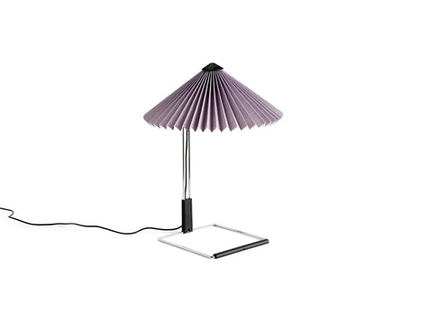 Matin Table Lamp - Mirror Plated Steel Base / Lavender Shade by HAY