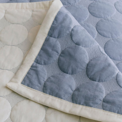 Mega Dot Bed Cover (Organic) by HAY - Dusty Blue